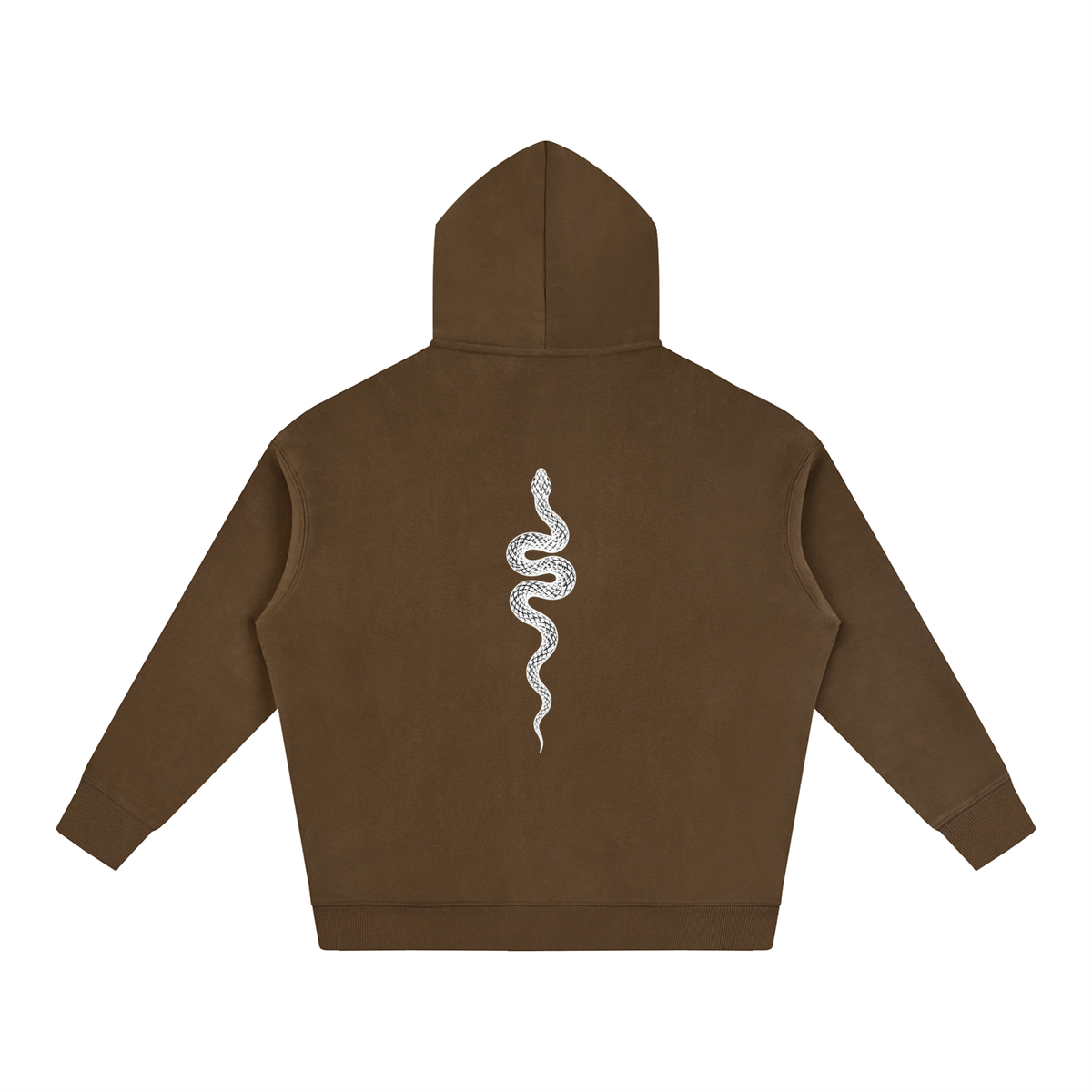 Ranked Brown Oversized Hoodie, back with the large snake