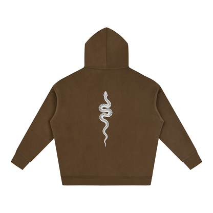 Ranked Brown Oversized Hoodie, back with the large snake