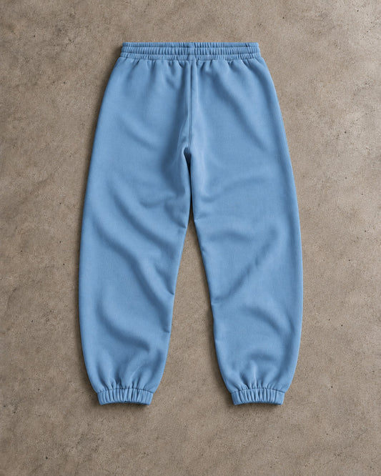 Ranked Blue Heavyweight Joggers, back view