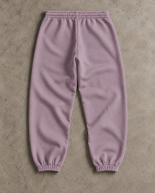 Ranked Purple Heavyweight Joggers, back view