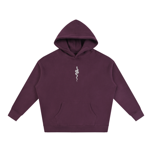 Ranked Purple Oversized Hoodie, front with the snake on the chest