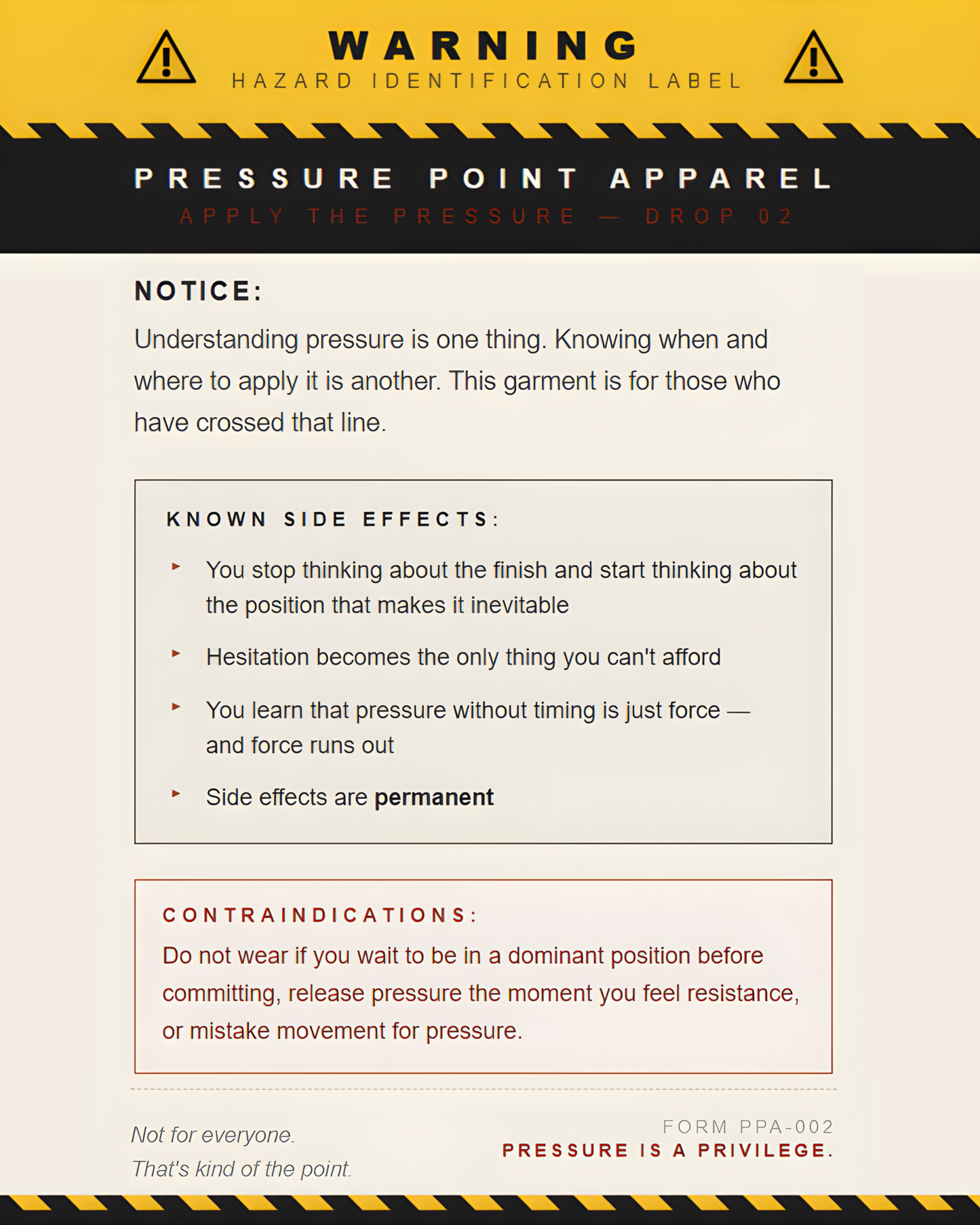 002 Apply The Pressure T-Shirt